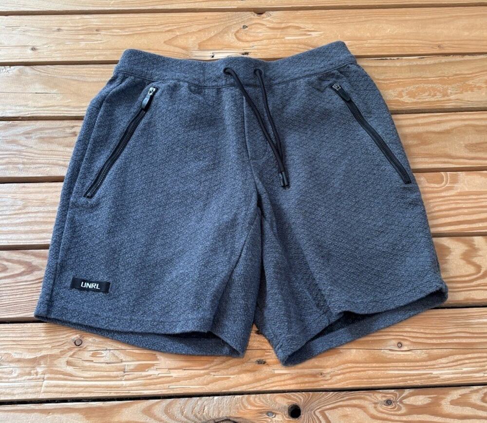 UNRL Men’s Zip Pocket Shorts Size S Grey N6